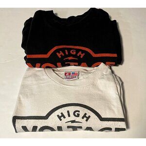 High Voltage Wear shirt mens XL short sleeve Union Made USA set of 2 Bayside